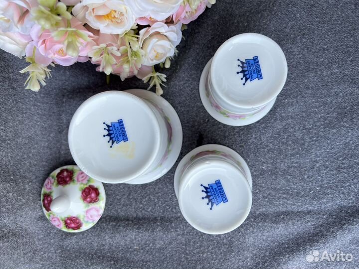 Винтажный кофейный набор, сахарница оловянная