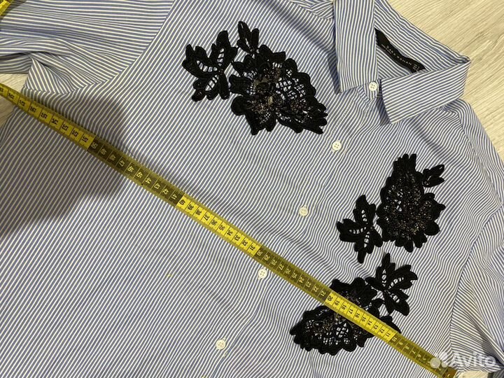 Рубашка Zara отличное сост. размер S M 42 44 46