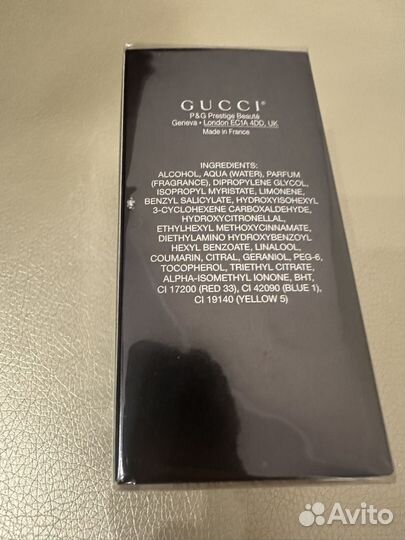 Туалетная вода gucci pour homme