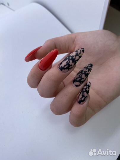 Модель на маникюр,укрепление гелем на курсы