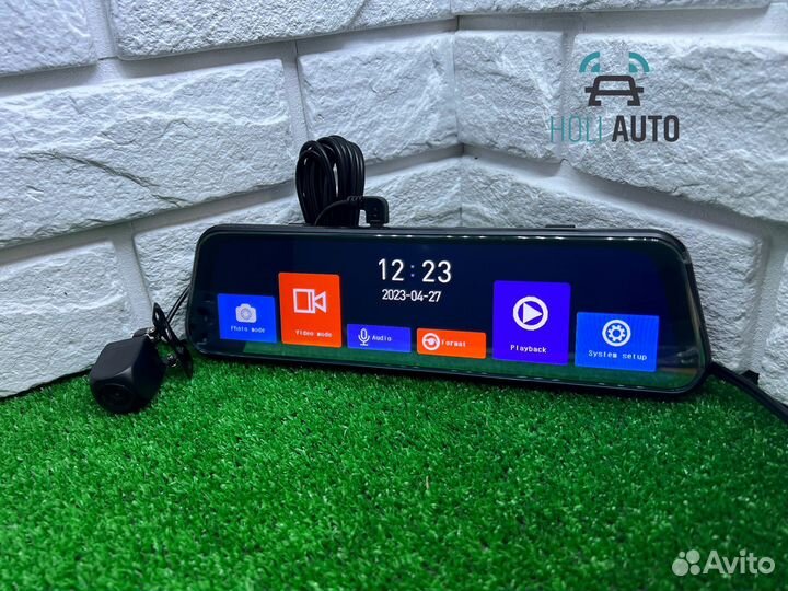 Автомобильное зеркало регистратор с двумя камерами