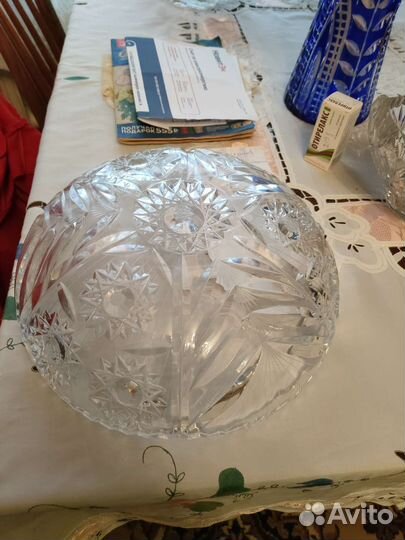 Ваза для фруктов хрусталь