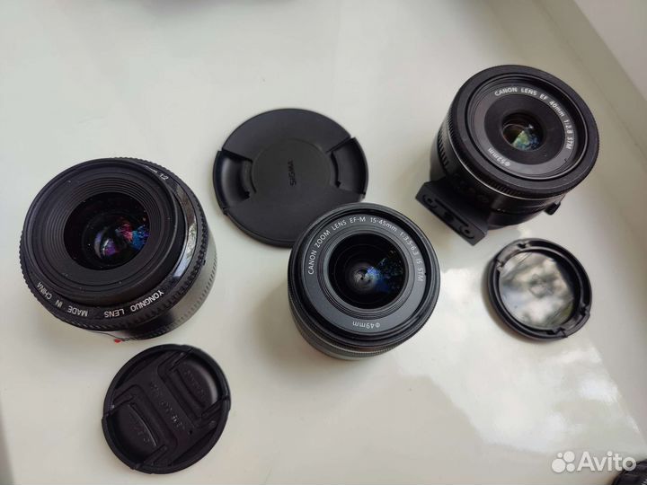 Canon EOS M50 kit + 3 объектива