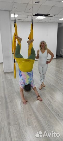 Йога в гамаках, фитнес йога