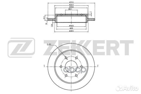 Диск торм. зад. Infinity QX56 03- bs-6246 Zekkert