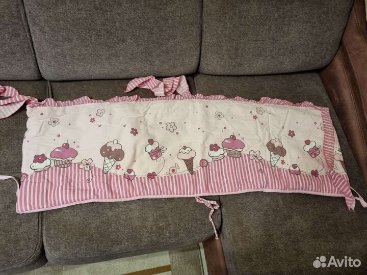 Балдахин, бортики в кроватку для девочки