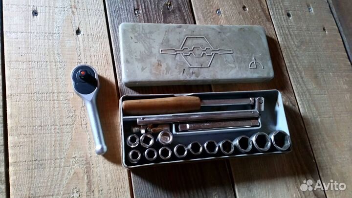 Набор торцевых головок, с трещёткой, СССР