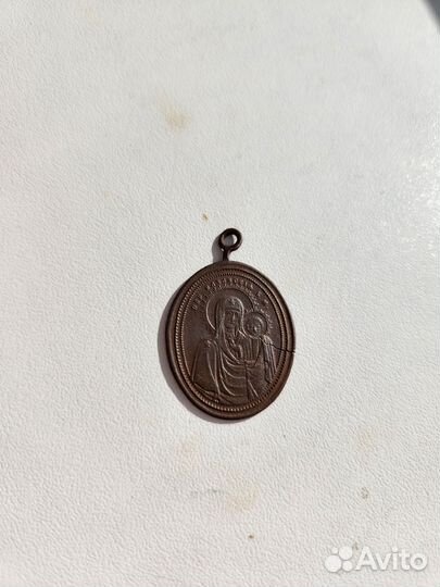 Старинный медальон Икона