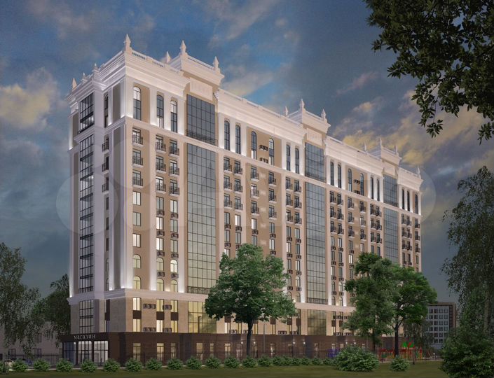 3-к. квартира, 114,5 м², 2/13 эт.