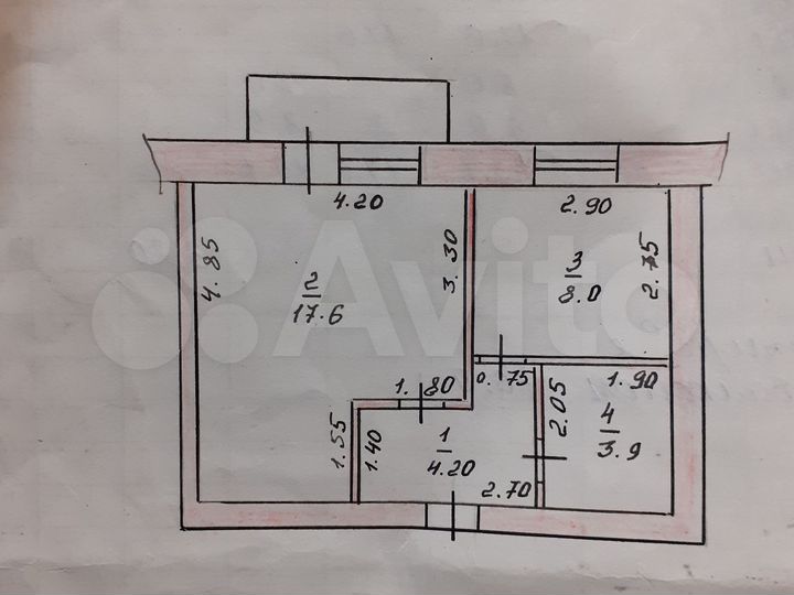 1-к. квартира, 33 м², 2/5 эт.