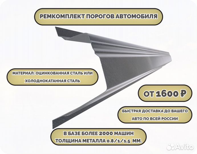 Ремонтные пороги на машину