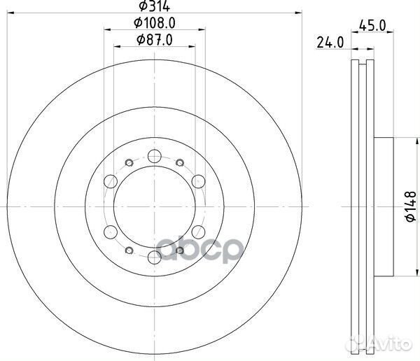 Диск тормозной перед ND3019K nisshinbo