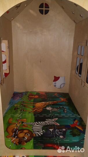 Деревянный игровой домик для детей