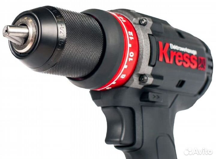 Акк дрель-шуруповерт kress KU124 (20В; 2 АКБ; 4,0Ач; 63Нм; 2кг; кейс)