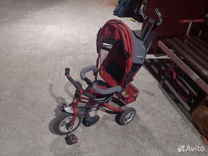Детский трехколесный велосипед коляска