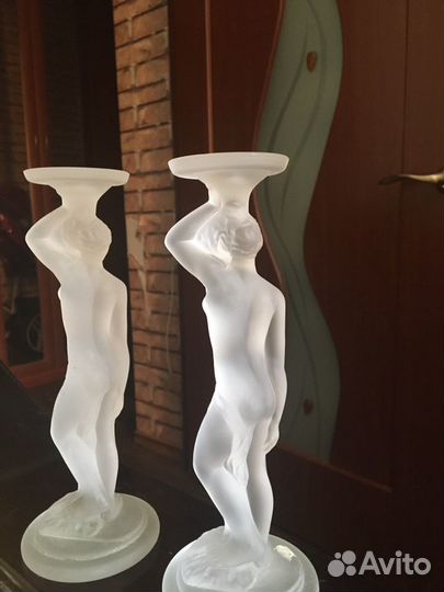 Подсвечник хрусталь «Обнаженная девушка»