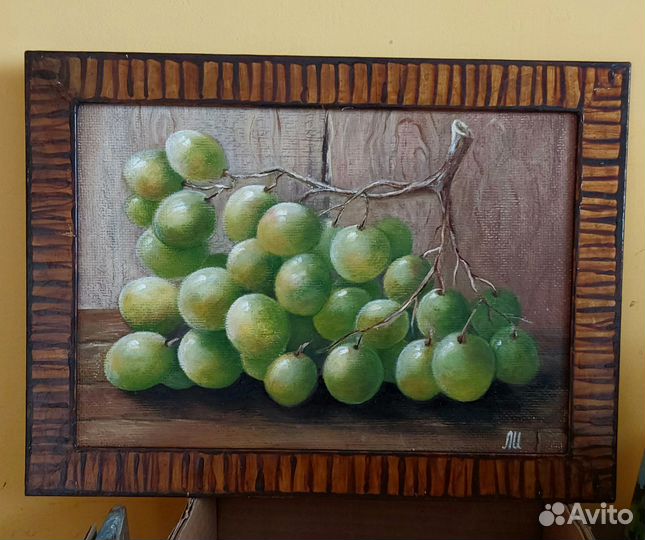 Картина маслом фрукты Виноград