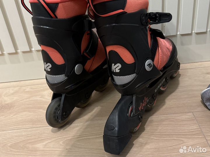 Детские ролики K2, р.32-37, шлем и защита