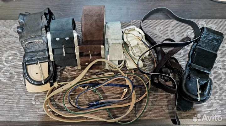 Кожаные ремни женские Италия 11 штук
