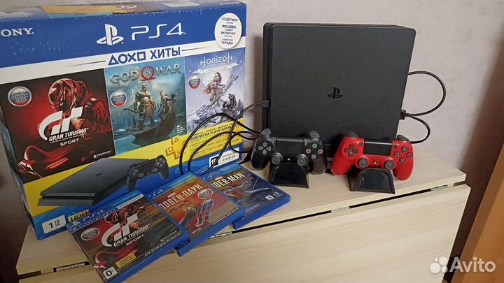 Sony playstation 4 slim 1tb с играми