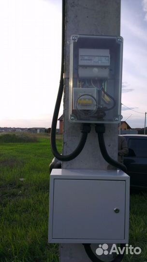 Подключение Эл.снабжение участков ижс трубостойка