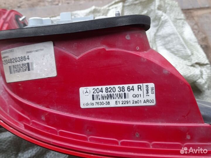 Задние фонари на mercedes w204