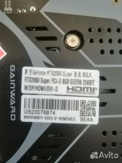 Видеокарта RTX 2060 super Gainward