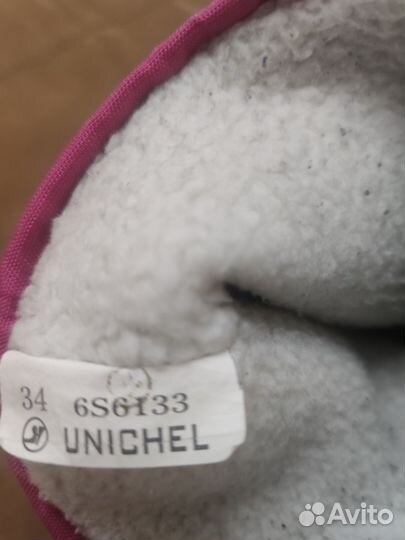 Сапоги Unichel на шерсти зима для девочки 34 р