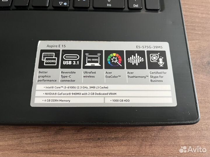 Acer aspire e5 575g-39m5