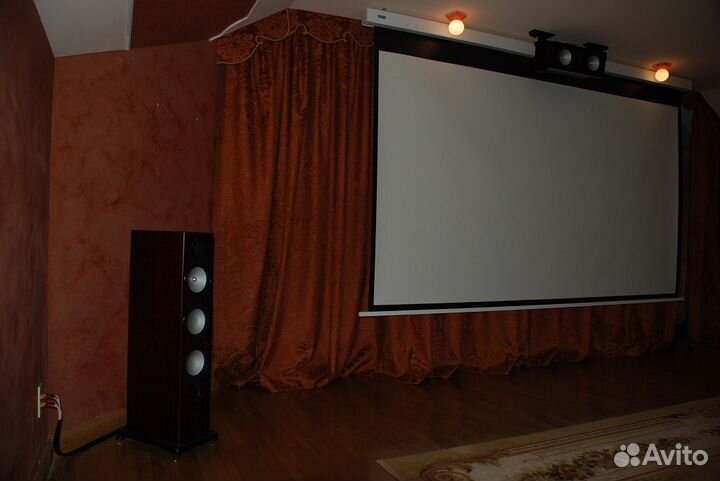 Домашние кинотеатры, проекторы, экраны, акустика:п