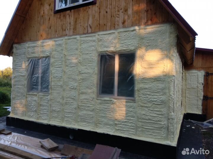 Бесшовная напыляемя теплоизоляция ппу