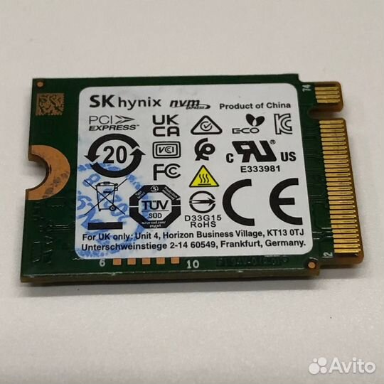 Диск SSD SK hynix BC711 512GB M.2 2230 PCIe NVMe