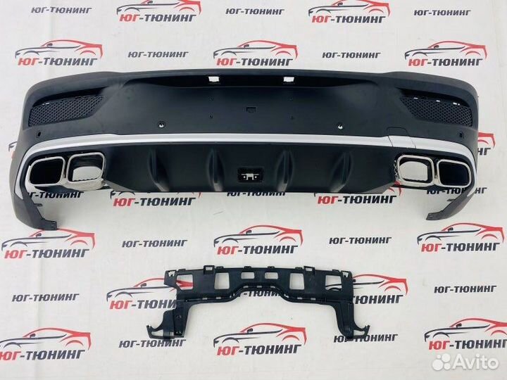 Диффузор с насадками 63 amg chrome Mercedes