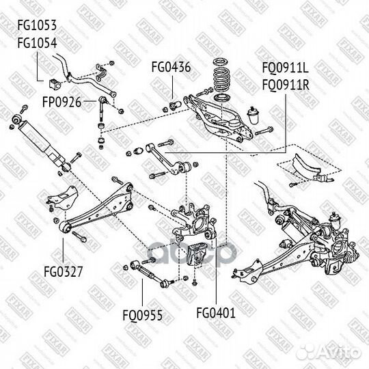FG0401 сайлентблок рычага Toyota RAV4 05 FG04