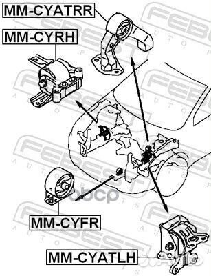 Опора двигателя правая (гидравл) mitsubishi lancer