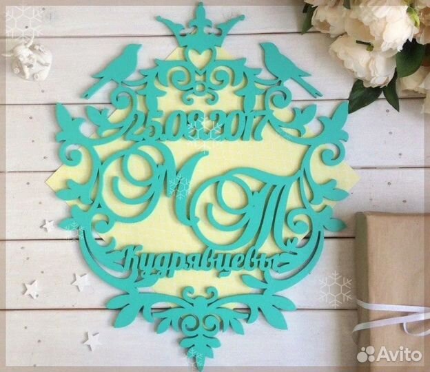 Монограмма на свадьбу (семейный герб)