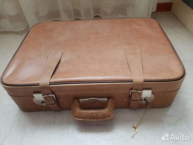 Винтажный кожаный чемодан СССР