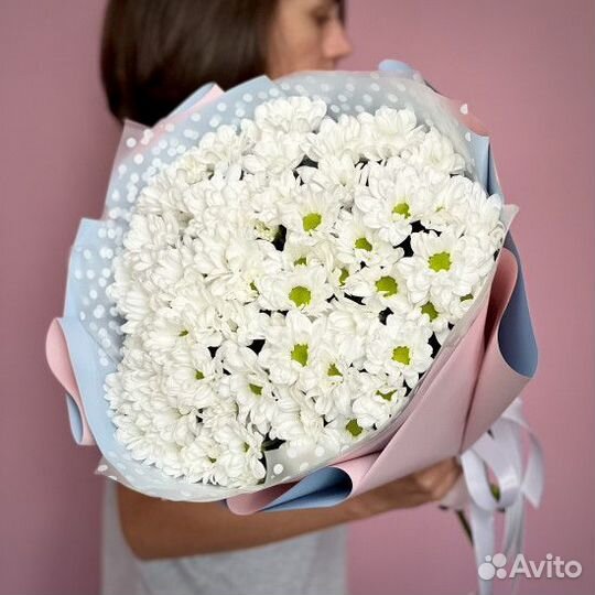 Букет цветов, хризантемы 11 21 шт доставка Динская