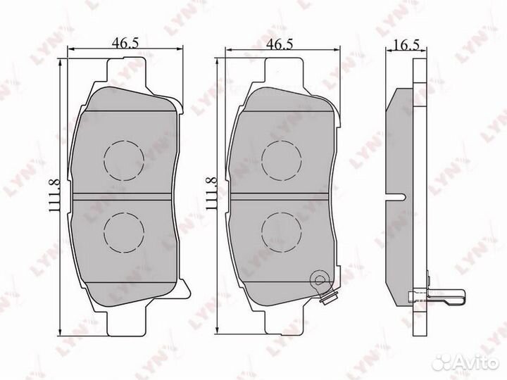 Lynxauto BD-7519 Колодки тормозные дисковые перед