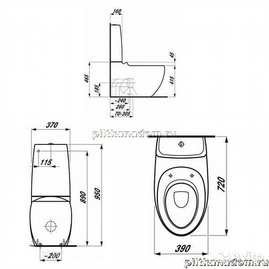 Laufen Alessi 8.2297.6.400.000.1 унитаз напольный