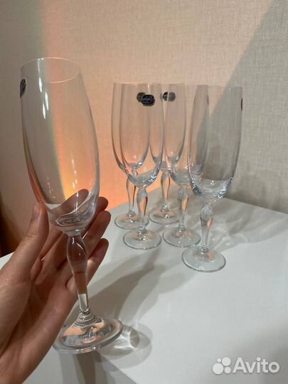 Бокалы для шампанского/вина новые