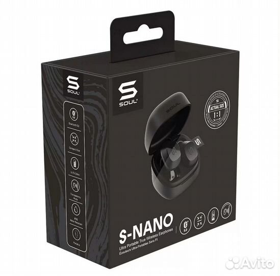Наушники Soul S-nano True Wireless Black (новые)