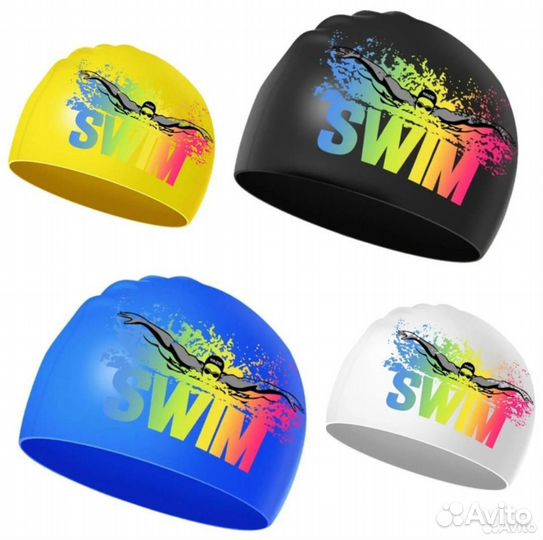 Шапочка для плавания силикон мягкий