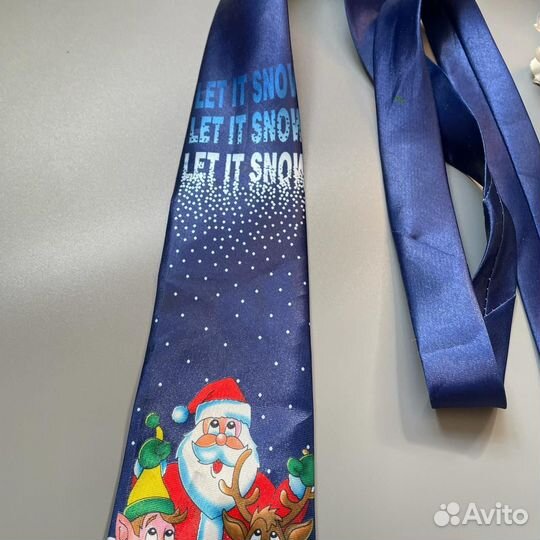Новогодний галстук Let IT snow