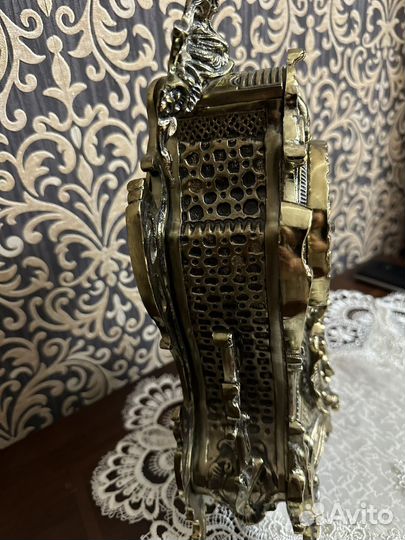 Часы каминные бронза