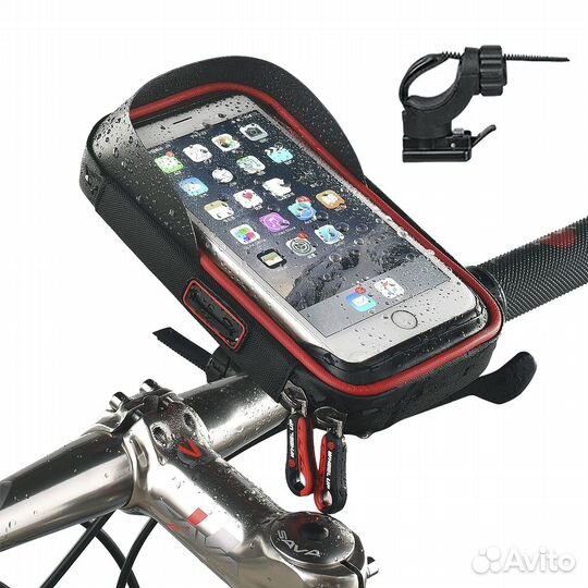 Держатель телефона с влагостойким чехлом на мото