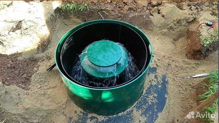 Септик без откачки под ключ + монтаж