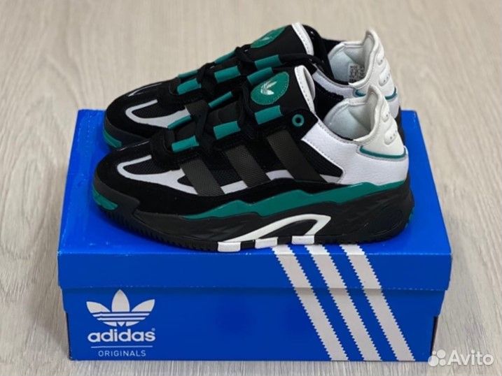 Кроссовки Adidas Niteball Black Green (36-45)