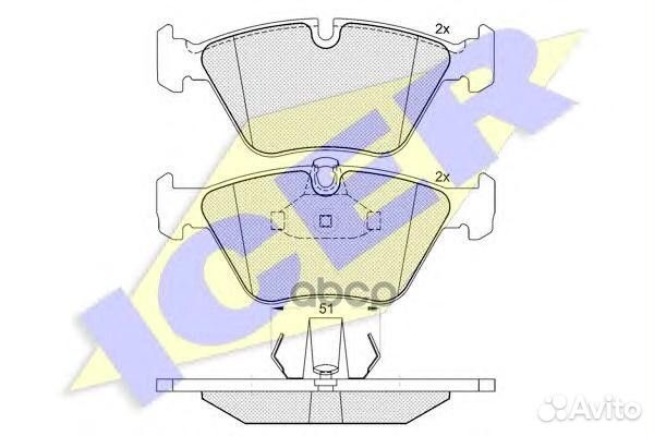 181296 колодки дисковые передние BMW E39 2.0i