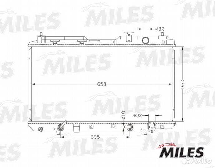 Радиатор honda CR-V2.0 95-03 паяный